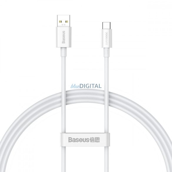 Baseus Superior Series SUPERVOOC USB-A USB-C 65W 1m kábel fehér