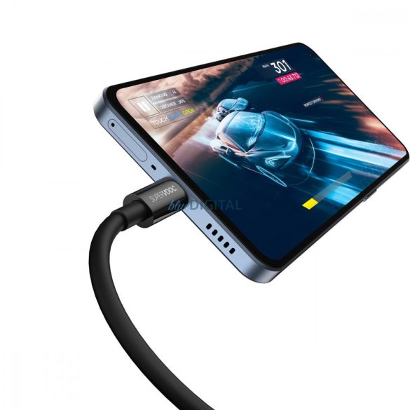 Baseus Superior sorozat SUPERVOOC USB-A USB-C kábel 65W 1m fekete