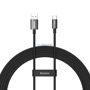 Baseus Superior sorozat SUPERVOOC USB-A USB-C kábel 65W 2m fekete