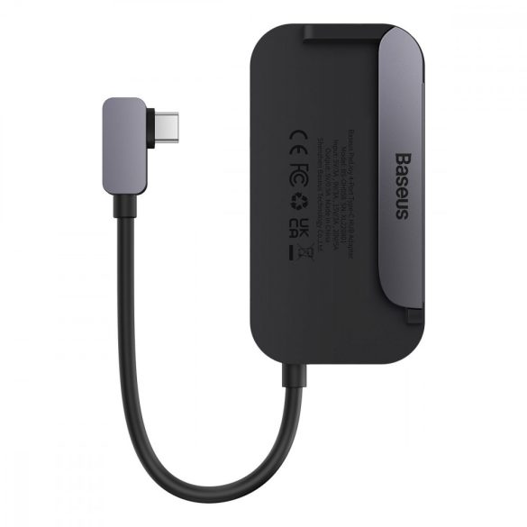 Baseus PadJoy univerzális USB-C HUB tablet / okostelefon 4 az 1-ben: USB3.0 - 500MB/s; HDMI 2.0 - 4K 30Hz; USB-C 100W / 500MB/s; 3.5mm jack - sötétszürke
