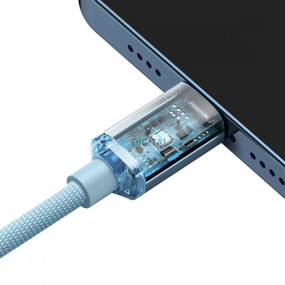Baseus Crystal Shine Series USB Type C kábel - Lightning Fast Charging Power Delivery 20W 1.2m kék (CAJY001303)