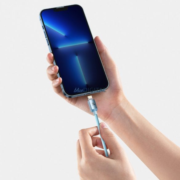 Baseus Crystal Shine Series USB Type C kábel - Lightning Fast Charging Power Delivery 20W 1.2m kék (CAJY001303)