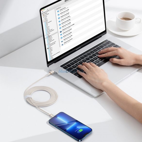 Baseus Crystal Shine sorozatú USB C típusú kábel - Lightning gyors töltés Power Delivery 20W 2m rózsaszín (CAJY001404)