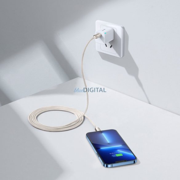 Baseus Crystal Shine sorozatú USB C típusú kábel - Lightning gyors töltés Power Delivery 20W 2m rózsaszín (CAJY001404)