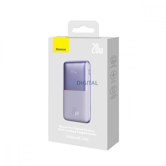 Baseus Baseus Pro 10000mAh 20W Powerbank lila USB Type A - USB Type C 3A 0.3m kábellel (PPBD040205)