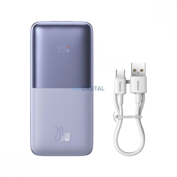 Baseus Baseus Pro 10000mAh 20W Powerbank lila USB Type A - USB Type C 3A 0.3m kábellel (PPBD040205)