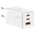 Baseus CCGP120202 hálózati töltő 1xUSB-A és 2xUSB-C csatlakozással és Type-C - Type-C 1m kábellel GaN 65W - fehér