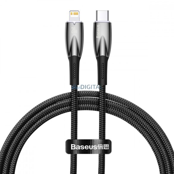 Baseus Glimmer Series kábel gyors töltéssel USB-C - Lightning 480Mb/s PD 20W 1m fekete