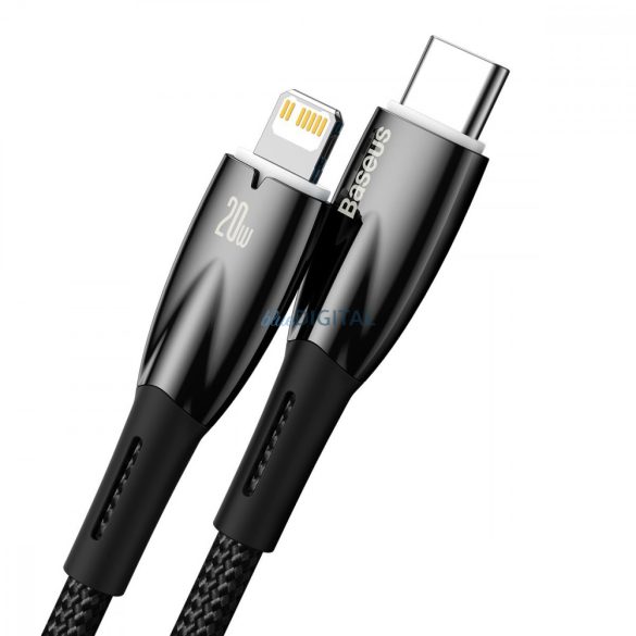 Baseus Glimmer Series kábel gyors töltéssel USB-C - Lightning 480Mb/s PD 20W 1m fekete