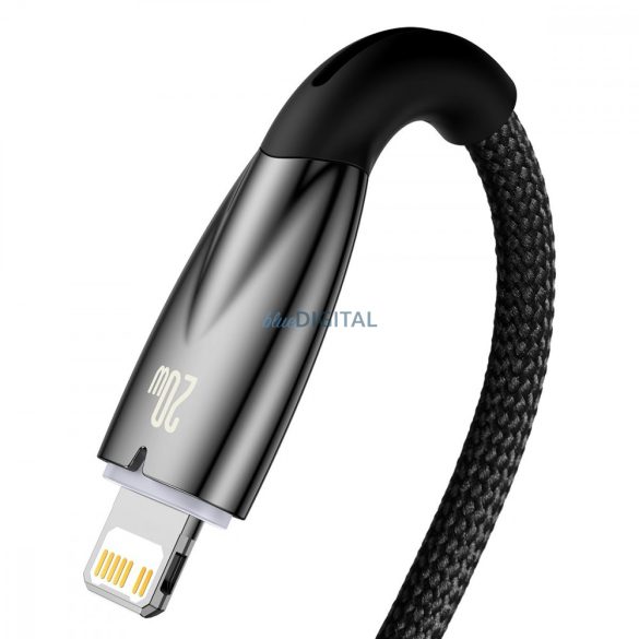 Baseus Glimmer Series kábel gyors töltéssel USB-C - Lightning 480Mb/s PD 20W 1m fekete