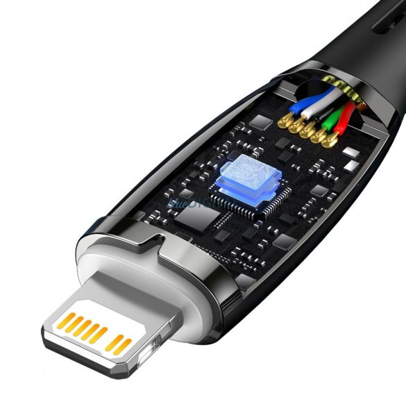 Baseus Glimmer Series kábel gyors töltéssel USB-C - Lightning 480Mb/s PD 20W 1m fekete