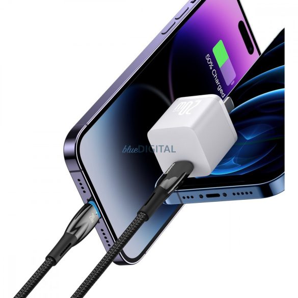 Baseus Glimmer Series kábel gyors töltéssel USB-C - Lightning 480Mb/s PD 20W 1m fekete