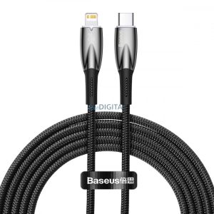 Baseus Glimmer Series kábel gyors töltéssel USB-C - Lightning 480Mb/s PD 20W 2m fekete