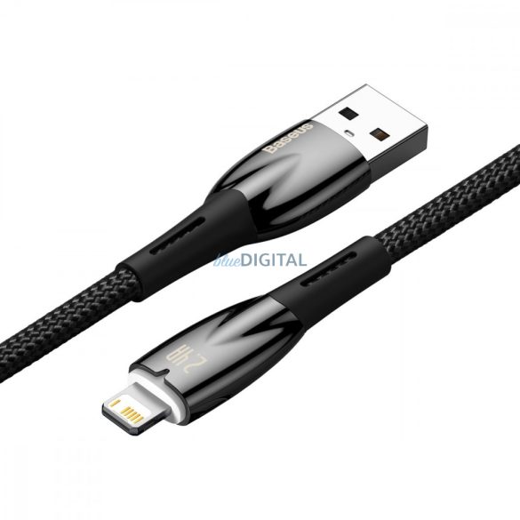 Baseus Glimmer Series kábel gyors töltéssel USB-C - Lightning 480Mb/s 2.4A 2m fekete