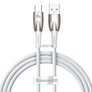 Baseus Glimmer Series gyors töltőkábel USB-A - USB-C 100W 480Mbps 1m fehér