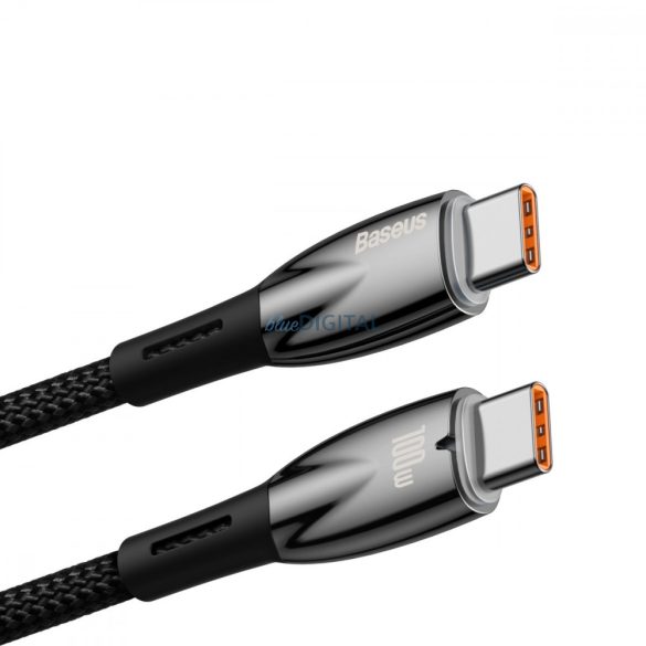 Baseus Glimmer Series kábel gyors töltéssel USB-C 480Mb/s PD 100W 1m fekete