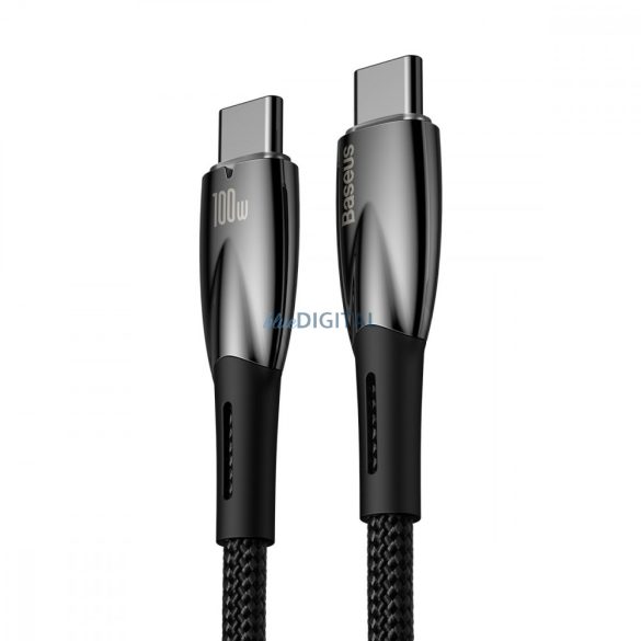 Baseus Glimmer Series kábel gyors töltéssel USB-C 480Mb/s PD 100W 1m fekete