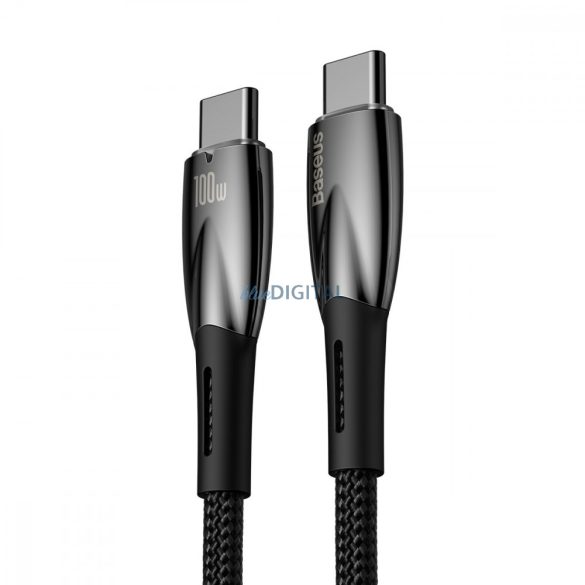 Baseus Glimmer Series kábel gyors töltéssel USB-C 480Mb/s PD 100W 2m fekete