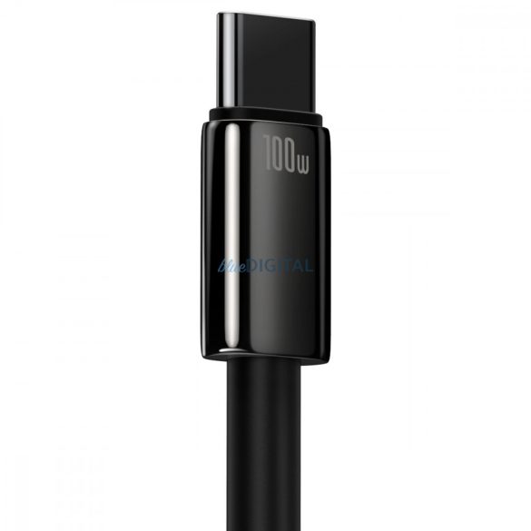 Baseus Tungsten Gold kábel USB-A - USB-C 480Mb/s 100W 1m fekete (CAWJ000001)