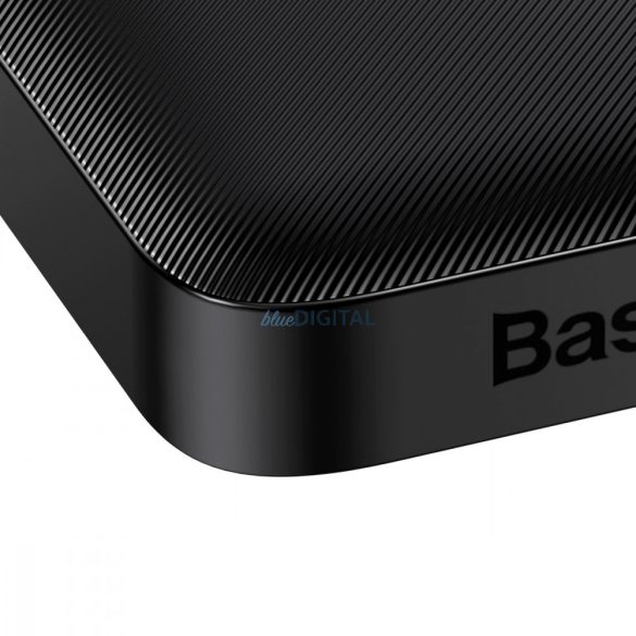 Baseus Bipow gyors töltő Power Bank 10000mAh 20W fekete (tengerentúli kiadás) + USB-A - Micro USB 0.25m fekete kábel (PPBD050301)