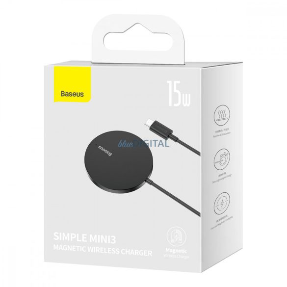 Baseus Simple Mini3 indukciós töltő MagSafe 15W fekete