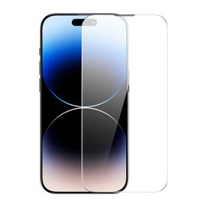 Baseus 2x edzett üvegből álló készlet iPhone 14 Pro Max teljes képernyős hangszóró védelemmel 0,3 mm + rögzítőkeret fólia