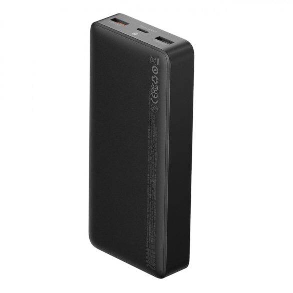 Powerbank 10000mAh USB / USB C 25W PD QC + USB C 60W kábel Baseus Bipow - fekete