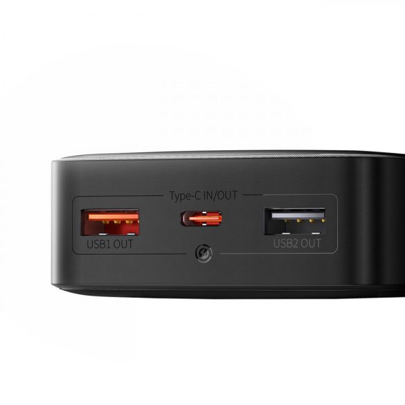 Powerbank 10000mAh USB / USB C 25W PD QC + USB C 60W kábel Baseus Bipow - fekete