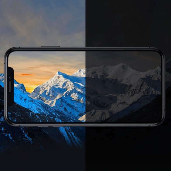 Baseus teljes képernyős edzett üveg iPhone 11 / XR hangszóró védelemmel 0,4 mm + rögzítő készlet fólia
