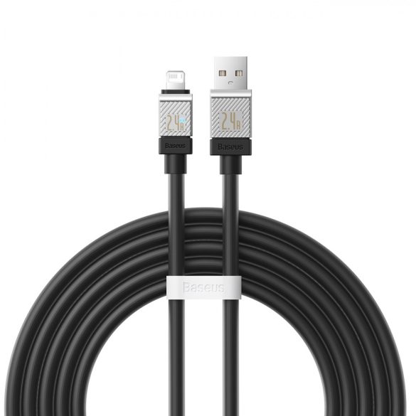 USB - Lightning 2.4A 2m Baseus CoolPlay kábel - fekete