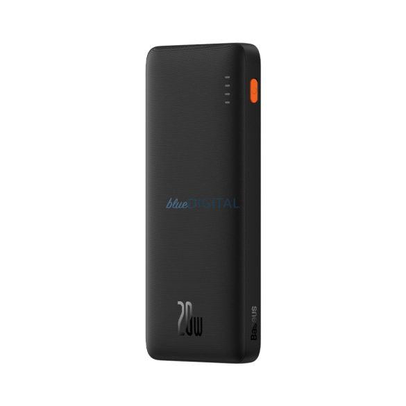 Baseus Airpow powerbank 1xUSB-A és 1xUSB-C csatlakozással + USB-A - Type-C kábellel 30 cm 10000mAh 20W 3A PD - fekete