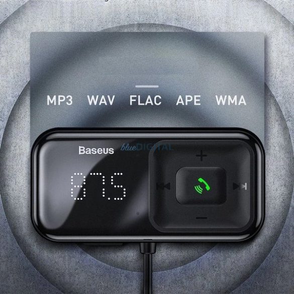 Vezeték nélküli Bluetooth FM autós töltő Baseus S-16 (tengerentúli kiadás) - fekete