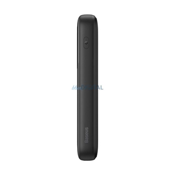 Baseus Comet Series powerbank kijelzővel 10000mAh 22.5W - fekete 1xUSB-A és 1xUSB-C bemenettel + beépített Type-C és Lightning kábellel + USB-A - Type-C kábellel (fekete, 30 cm)