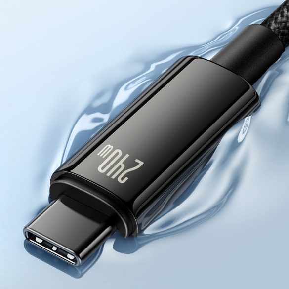 USB C - USB C 480Mbps 240W 2m Baseus Tungsten Gold kábel CAWJ040101 - fekete