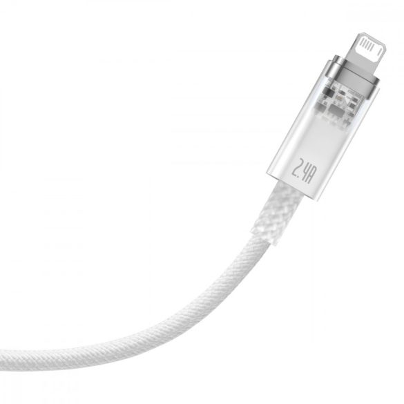 Baseus Explorer Series kábel USB - Lightning 2.4A 1 m fehér (CATS010002)