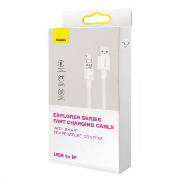 Baseus Explorer Series kábel USB - Lightning 2.4A 1 m fehér (CATS010002)