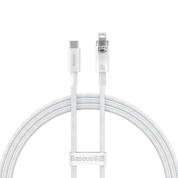 Baseus Explorer Series kábel USB-C - Lightning 20W 1 m fehér (CATS010202)