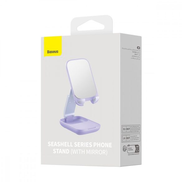 Baseus Seashell Series állítható telefonállvány tükörrel - lila