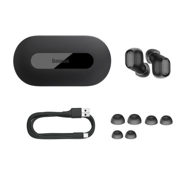 Baseus Bowie EZ10 TWS Bluetooth 5.3 vezeték nélküli fejhallgató - fekete