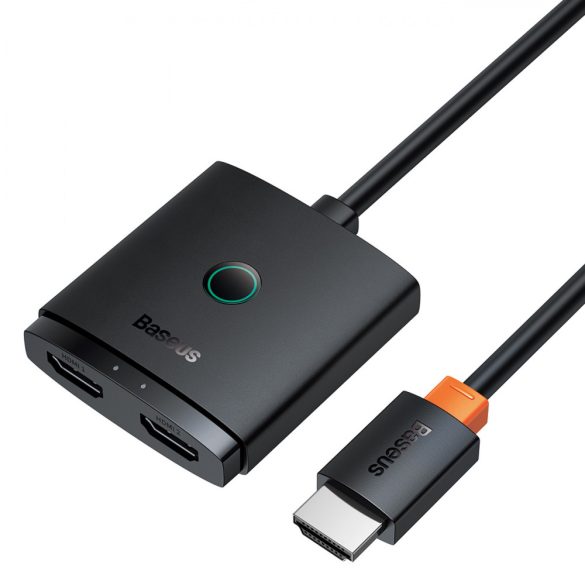 HDMI 2in1 4K 60Hz kétirányú adapter beépített 1m-es kábellel Baseus AirJoy - fekete