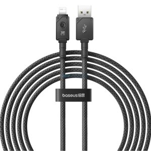 USB kábel - Lightning Baseus Törhetetlen 2.4A 480Mbps 2m - fekete