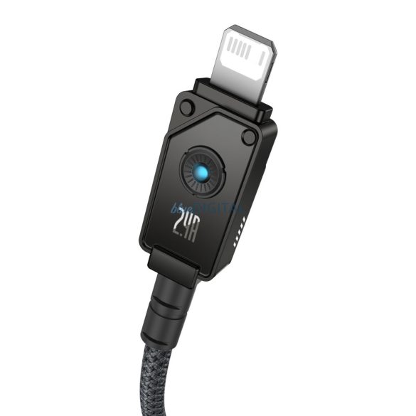 USB kábel - Lightning Baseus Törhetetlen 2.4A 480Mbps 2m - fekete