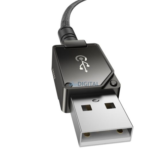 USB kábel - Lightning Baseus Törhetetlen 2.4A 480Mbps 2m - fekete