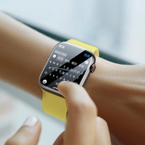 2x Baseus NanoCrystal védőfólia Apple Watch 7/8/9 41mm + rögzítő készlet - átlátszó