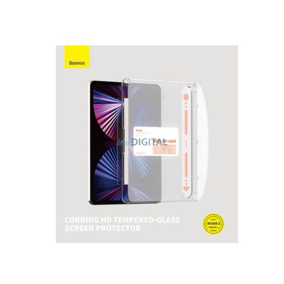 Baseus Crystal edzett üveg iPad 10 10.9 2022 + rögzítőkészlet - átlátszó