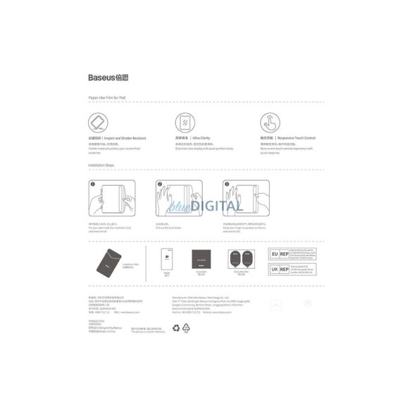 Baseus Crystal edzett üveg iPad 10 10.9 2022 + rögzítőkészlet - átlátszó