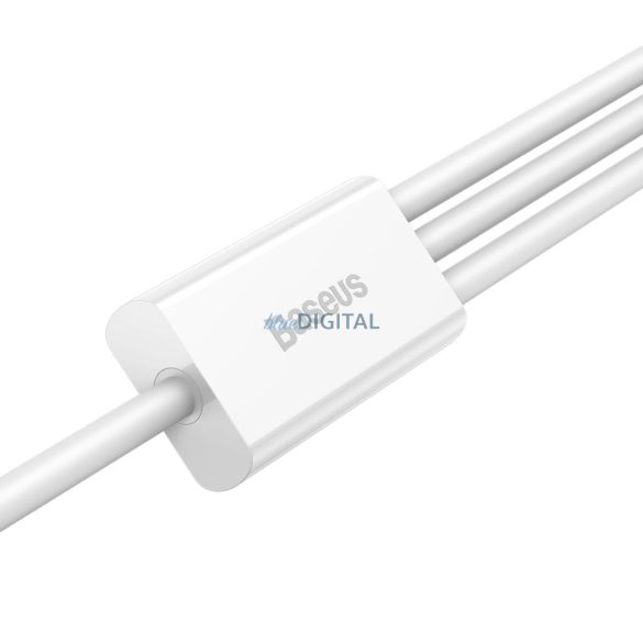 Baseus Superior Series USB-A - Type-C / Lightning / microUSB kábel 3.5A 0.5m - fehér