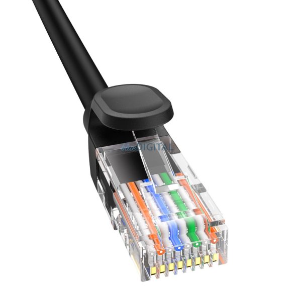 Baseus High Speed Cat 5 RJ-45 Ethernet kábel 1000Mb/s 1.5m kör alakú - fekete