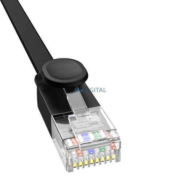 Baseus Nagy sebességű Cat 6 RJ-45 1000Mb/s Ethernet kábel 30m lapos - fekete