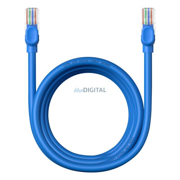 Baseus High Speed Cat 6 RJ-45 1000Mb/s Ethernet kábel 3m kerek - kék